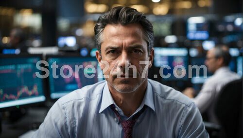 Weary Financial Analyst in Crisis Mode