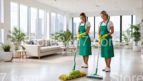 Professional Cleaning Team Urban Apartment