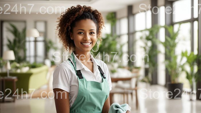 Friendly Home Cleaner with Smile
