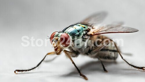 Vivid Fly Macro Photography Artwork