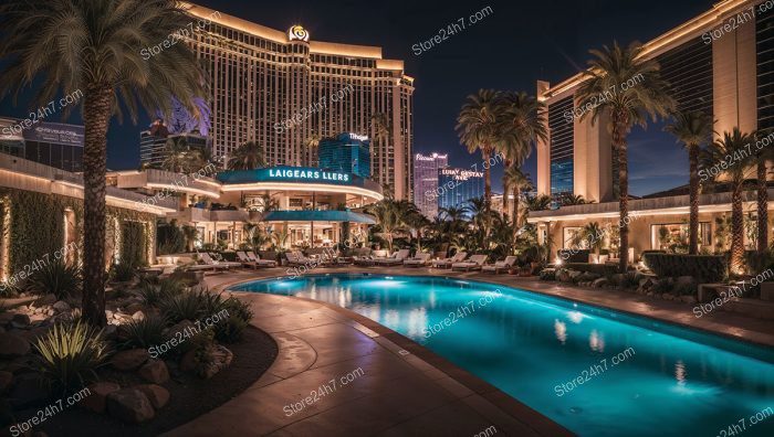 Las Vegas Luxury Poolside Evening