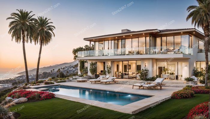 California Dream Modern Sunset Villa