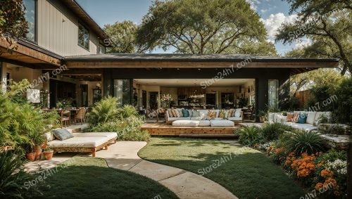 Modern Texas Backyard Oasis View
