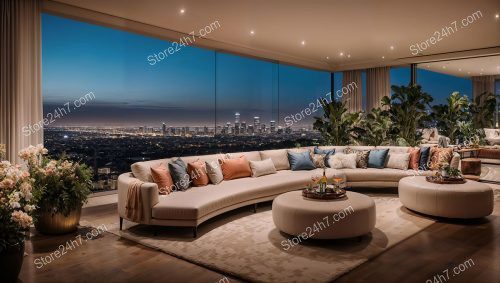 Los Angeles Skyline Nighttime Luxury View