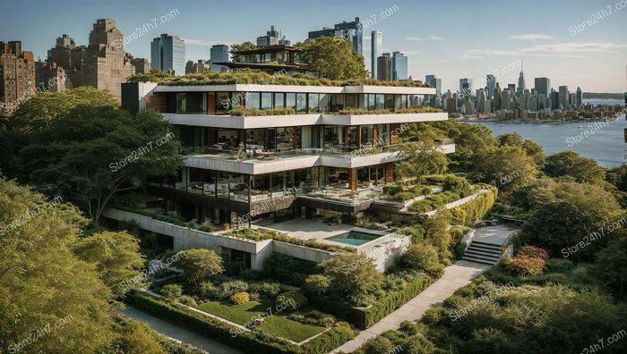 Luxurious Modern Mansion Overlooking the Skyline