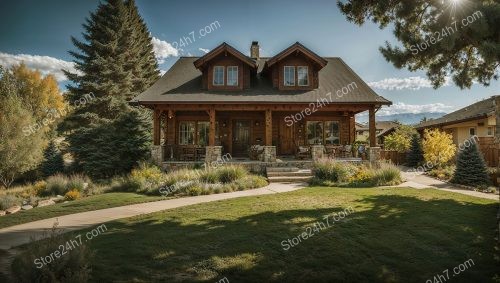 Colorado Craftsman Home Mountain Backdrop