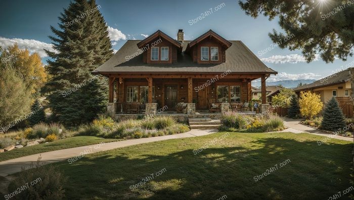 Colorado Craftsman Home Mountain Backdrop
