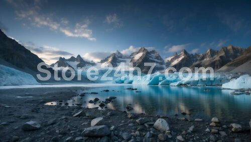 Dawn Light on Retreating Glacier
