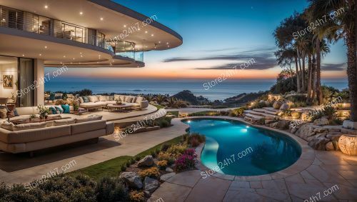 Coastal Twilight Modern Villa Elegance