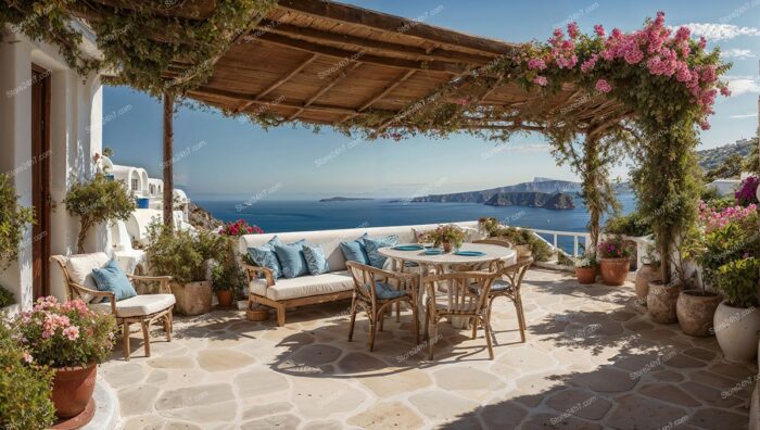 Santorini Home Terrace Ocean View