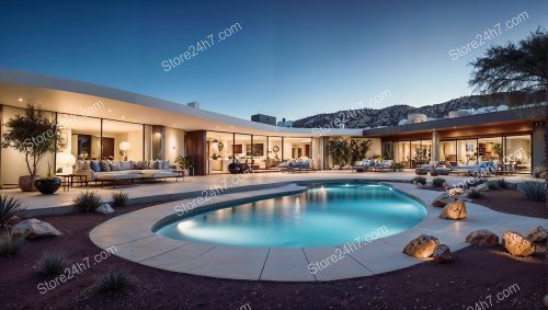 Modern Desert Home with Poolside Luxury