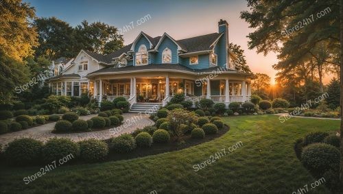 Charming Victorian Home Sunset Ambiance