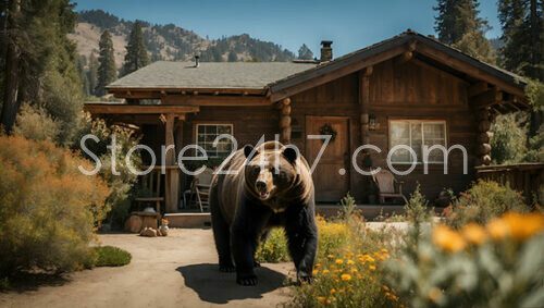 Bear Visiting Mountain Cabin Retreat