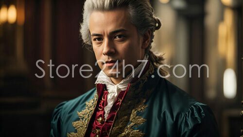 Wolfgang Amadeus Mozart: Regal Composer Portrait