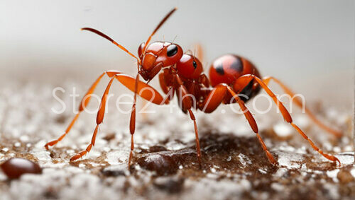 Red Ant Macro on Ground