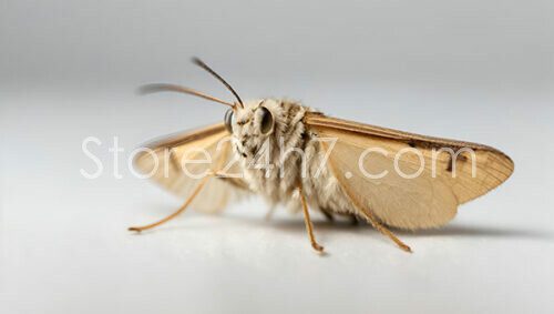 Golden Brown Clothes Moth Portrait
