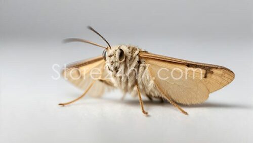 Golden Brown Clothes Moth Portrait