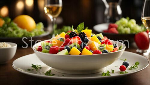 Vibrant Mixed Fruit Salad Bowl