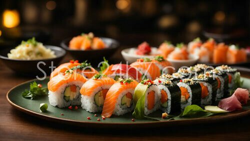 Sushi Platter Elegance Delight Gourmet