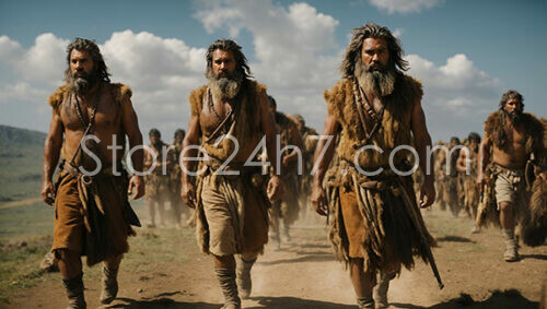 Tribal Leaders Marching Across Ancient Plains