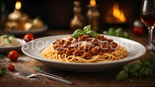 Classic Spaghetti Bolognese Italian Dish