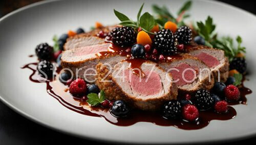 Roasted Duck Breast with Berry Jus