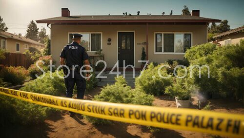 Suburban Home Police Cannabis Investigation