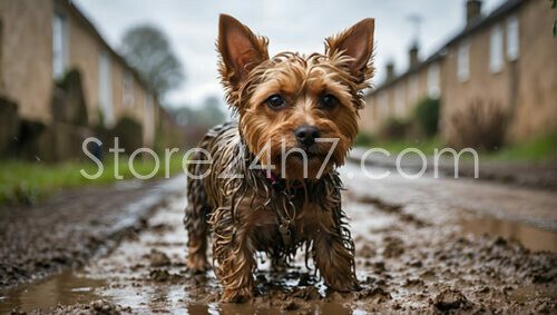 Muddy Adventure with Yorkshire Terrier