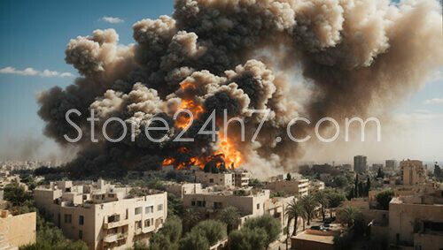 Middle East Airstrike Devastation Image