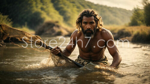 Ancient Fisherman Nets River Bounty