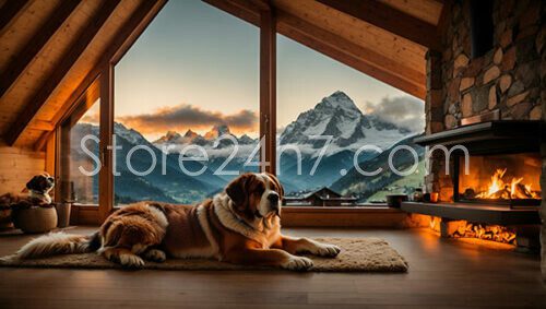 Cozy Mountain Cabin with Saint Bernard