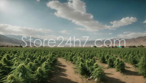 Expansive Cannabis Farm Mountainous Region