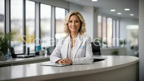 Welcoming Receptionist at Medical Facility