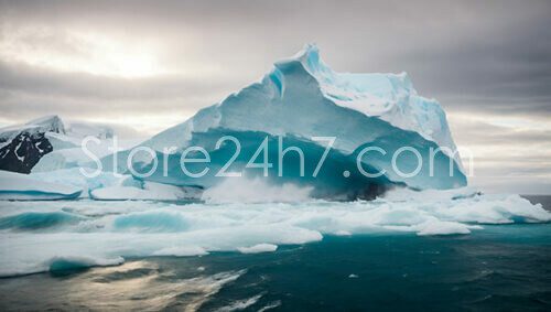 Melting Iceberg in Warming Seas