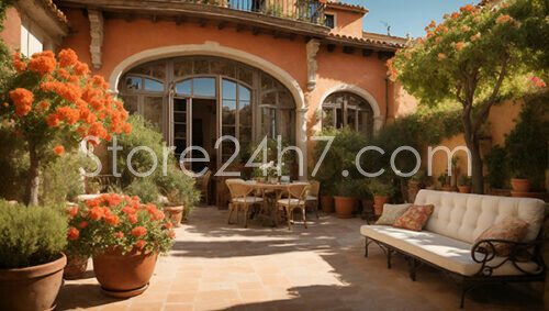 Spanish Villa Courtyard Flower Charm