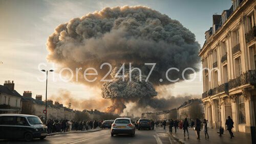 Historic City Engulfed by Explosion