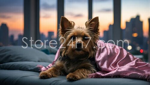 Cosy Yorkshire Terrier City Sunset