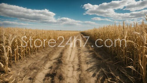 Golden Corn Field Drought Pathway