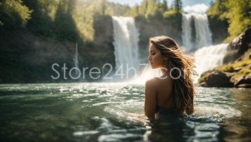 Serenity at a Cascading Waterfall Oasis