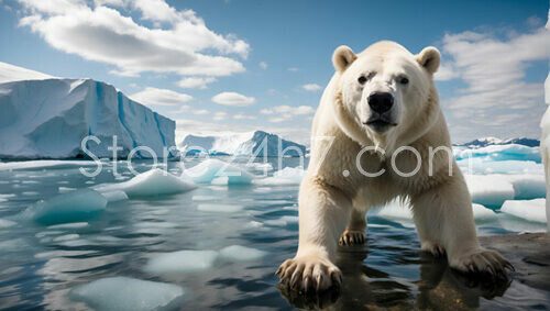 Advancing Polar Bear Ice Landscape