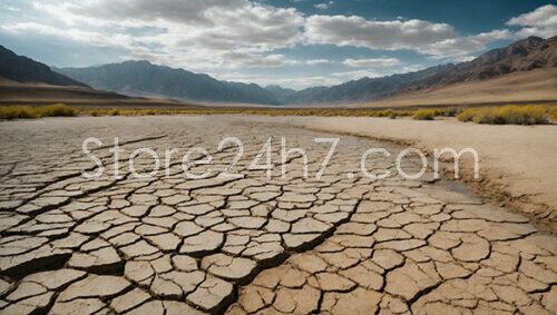 Desert Cracks Under Climate Stress