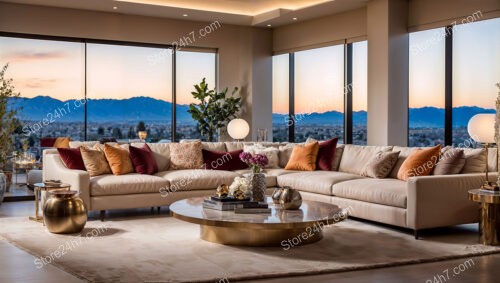 Elegant Desert Sunset Living Room