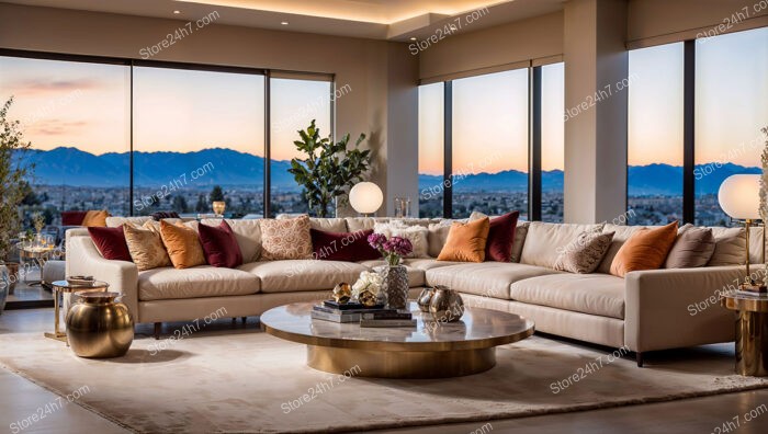 Elegant Desert Sunset Living Room