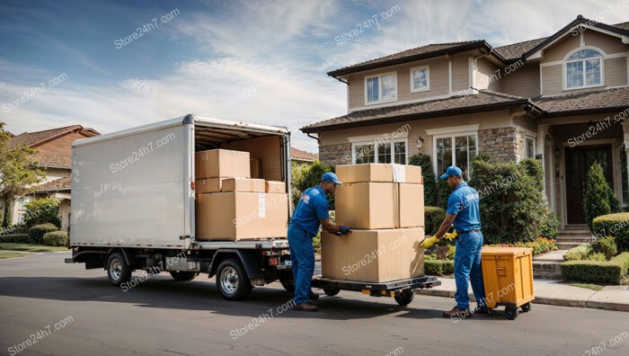 Movers Loading Truck Efficiently Together