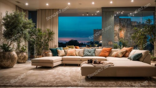 Twilight Ambience Modern Living Room