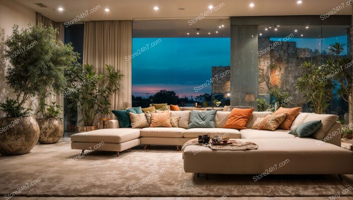 Twilight Ambience Modern Living Room