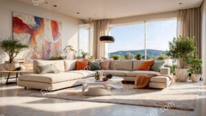 Vibrant Artistic Living Room Decor