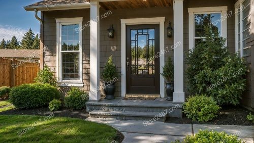 Inviting Home Entrance with Landscaping