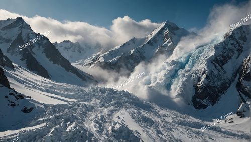 Turbulent Avalanche Overwhelms Mountain Pass
