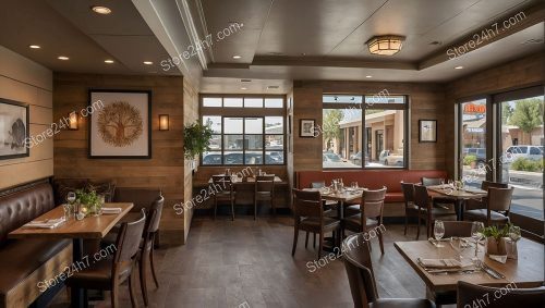 Cozy Wooden Small Restaurant Interior